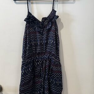 Elegant Navy Blue Sleeveless Dress